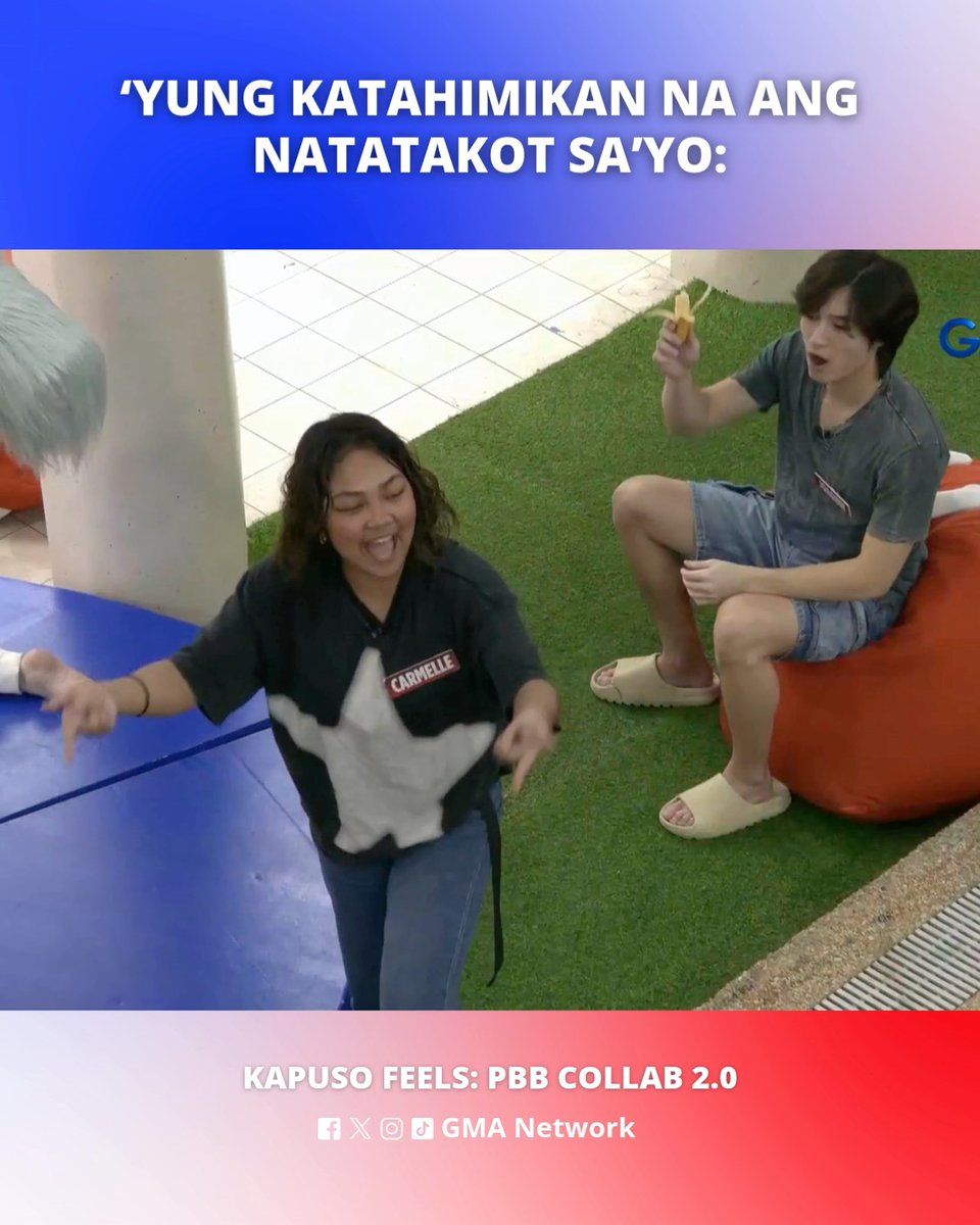 #KapusoFeels: That one friend na katumbas ng isang dosenang tao ang lakas ng boses 😭 Watch #GMAPBBCollab on weeknights at 9:40 PM, Saturdays at 6:15 PM, and Sundays at 10:05 PM on GMA Network. For more Kapuso Feels, visit