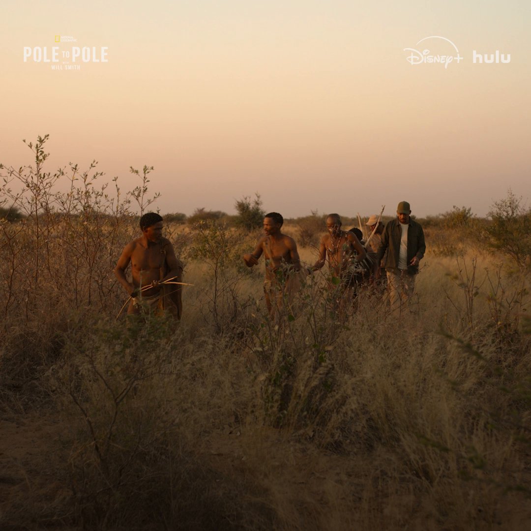 Kane Motswana is a San Bushman guide whose people have spent 100,000 years learning from and adapting to the Kalahari Desert. #PoleToPole with Will Smith is now streaming on Disney+ and Hulu.
