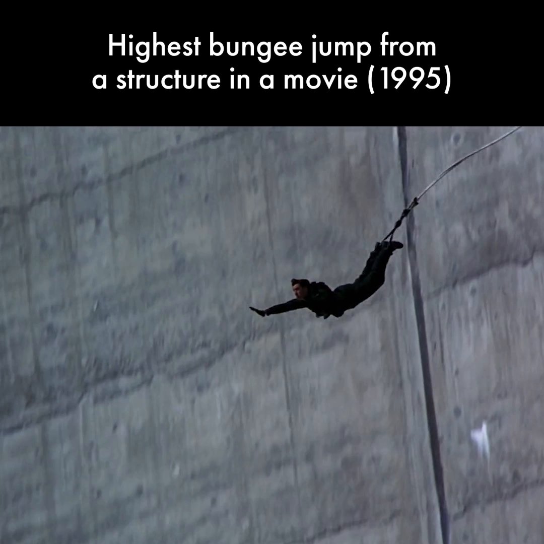 “It’s pushing the limits of what can be physically done. The loading on the ropes is extreme and the body is traveling at such a high rate of speed that it puts a great deal of strain on you” – Stuntman, Wayne Michaels on GOLDENEYE’s opening stunt, a record-breaking 640-foot dive off the top of the Lago di Vogorno dam in Switzerland.