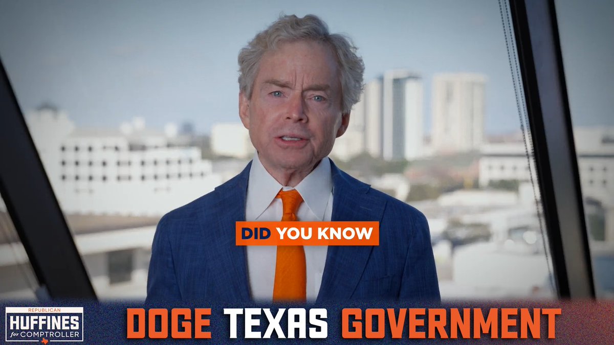 Texas First Agenda: DOGE Texas Government Texas spends over $500 million a day, seven days a week. As Comptroller, I will DOGE Texas to eliminate fraud, waste, and abuse and save taxpayer money. This means auditing government, exposing waste, and fighting to return the savings and budget surpluses to taxpayers through property tax relief. 🗓️ Early Voting: Feb 17-27 🗓️ Election Day: Tues, Mar 3 ✅ Learn more at