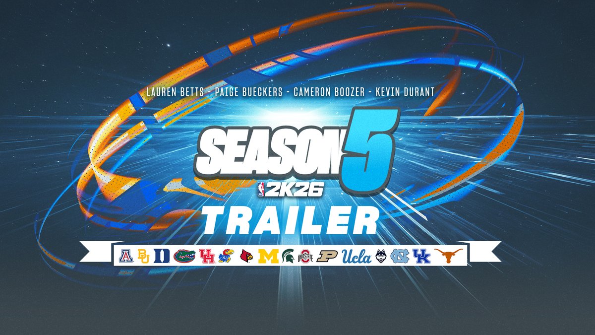Class is in session 🎓 We’re already prepping for Freshman year starting early 2027, but we aren’t making you wait to hit the hardwood. We’re bringing the collegiate spirit to Season 5 starting this Friday! Look out all Season long for new college-themed content in both MyCAREER and MyTEAM, including player cards, jerseys, mascots, and more from 16 powerhouse universities! Full breakdown in the Season 5 Courtside Report, and more to come in 2027 📚