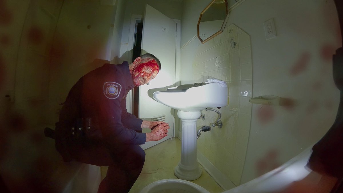 Paranormal Activity meets Cops in director Brandon Christensen's (Night of the Reaper) new horror movie BODYCAM. March 13 on Shudder.