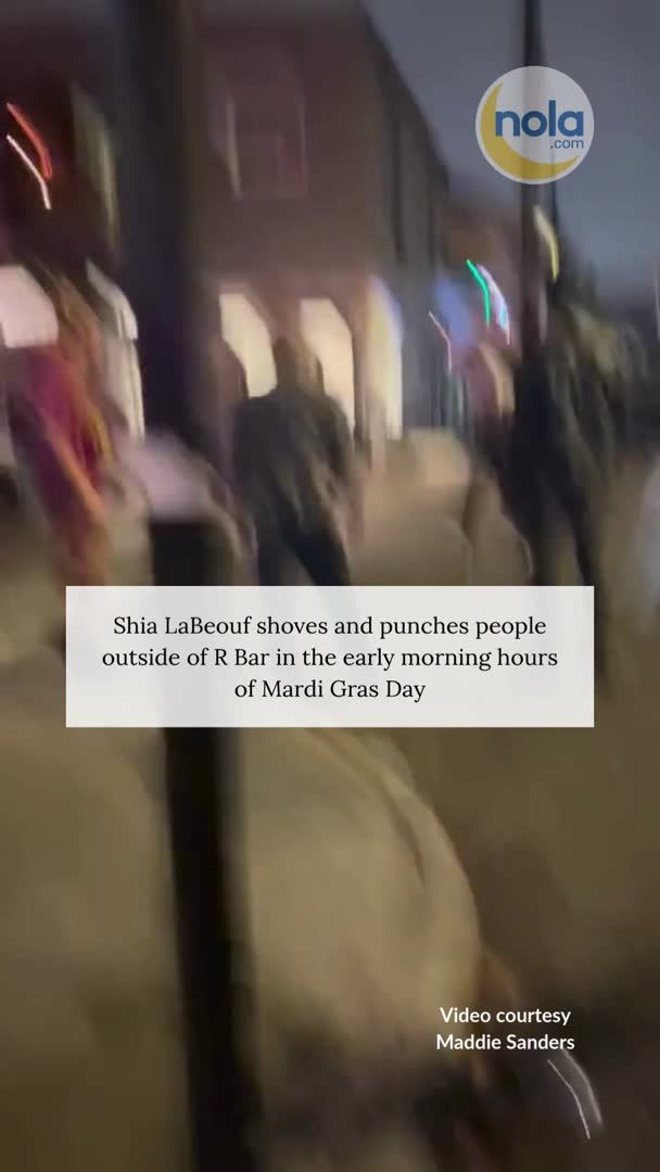 A new video shows more of the Mardi Gras Day confrontation between Shia LaBeouf and patrons outside of R Bar that led to the 39-year-old actor’s arrest on simple battery charges.