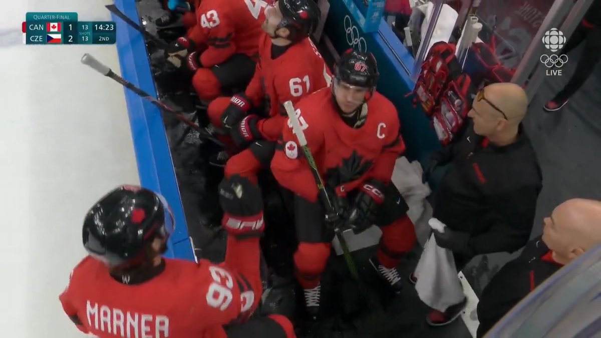 Crosby has headed down the tunnel after taking two tough hits in the 2nd Watch live: