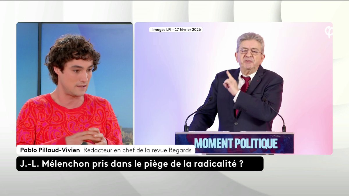 🔴 🗣️ "Il récupère tous les bouts de la gauche [alors que] chacun doit rester à son endroit", estime le rédacteur en chef de la revue Regards Pablo Pillaud-Vivien à propos du chef de file de LFI Jean-Luc Mélenchon. #ToutEstPolitique #Canal16