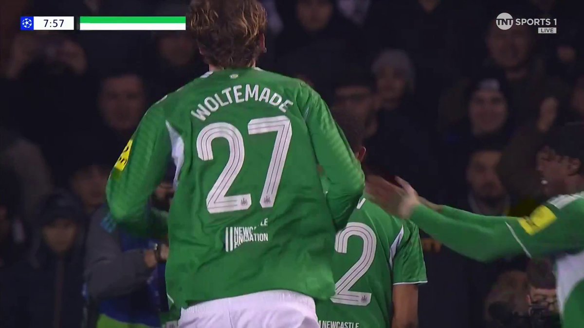 Rocket start 🚀 Malick Thiaw heads in Newcastle's second goal and they are flying in Azerbaijan! TNT Sports &amp; discovery+ UK
