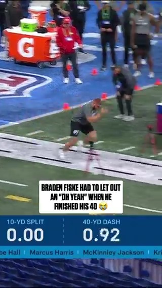 ohhhh yeahhhhh 😮‍💨 Braden Fiske 2026 NFL Combine starts Feb. 26 on NFL Network Stream on NFL+