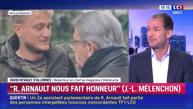 ▶️️️#LFI : Quentin : le LFI R.Arnault sommé de démissionner “Les mots de M. Mélenchon sont ahurissants, mais ça n’est pas une surprise. Il veut mettre du désordre et du chaos.” David Revault d'Allonnes #24hPujadas #LCI #Quentin #JeuneGarde ⤵️