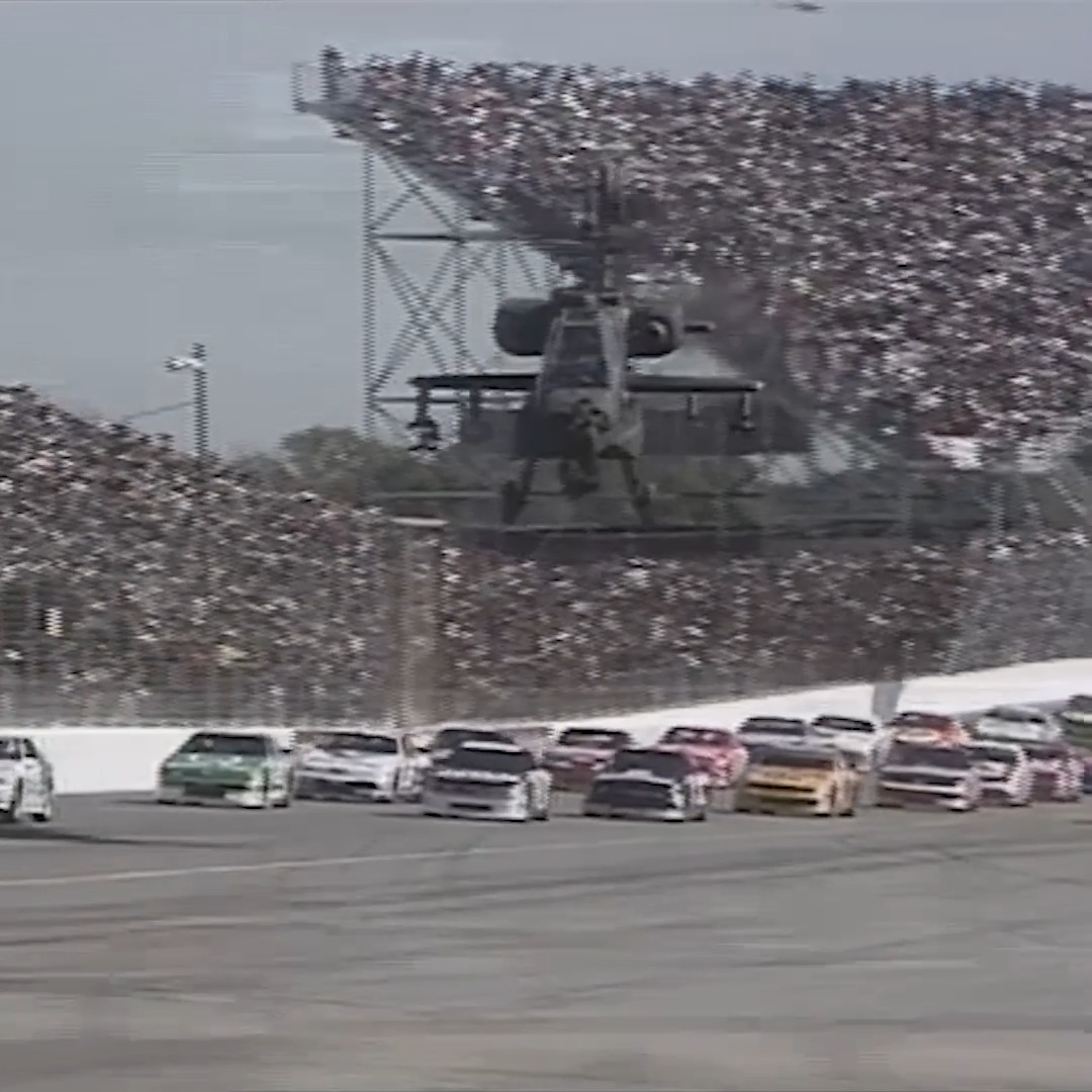An unforgettable pace lap at EchoPark Speedway. 🚁
