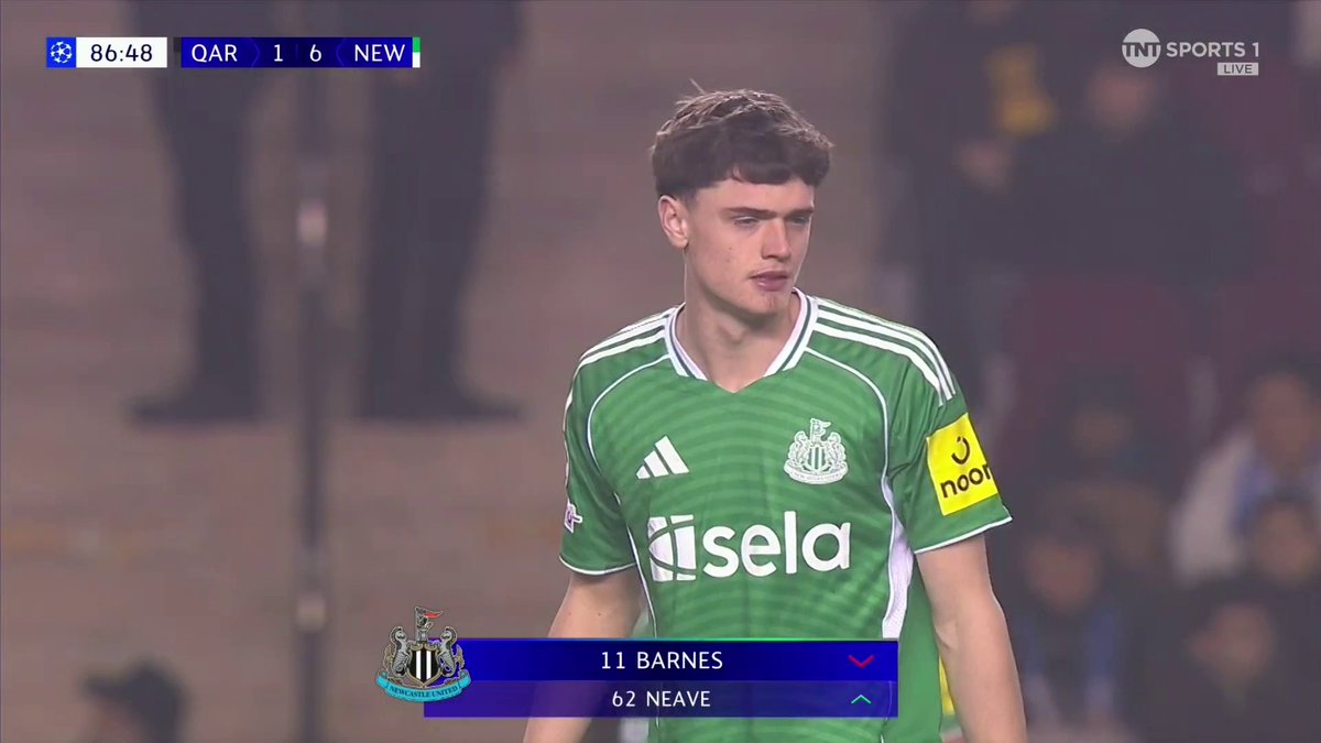 18-year-old Sean Neave makes his senior debut for Newcastle 🙌 TNT Sports &amp; discovery+ UK