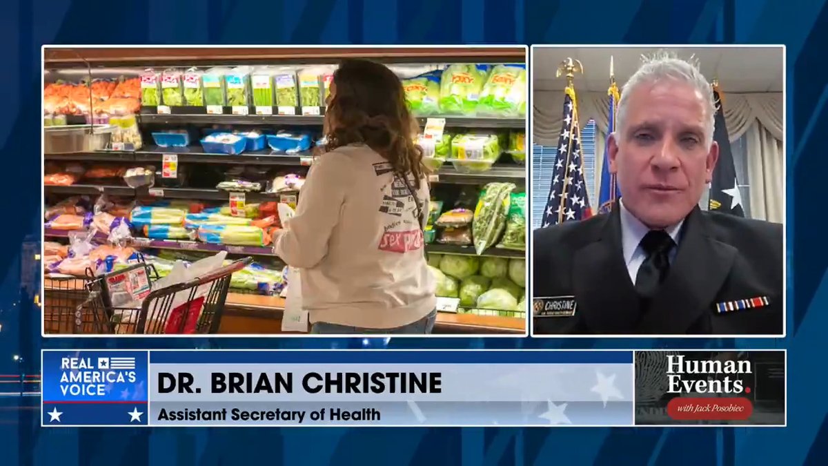 "EAT REAL FOOD": NEW MESSAGING FROM HHS Asst. Sec. of Health Dr Brian Christine explains while the messaging is simple "the effects are profound" and can help your long term health costs. Jack Posobiec
