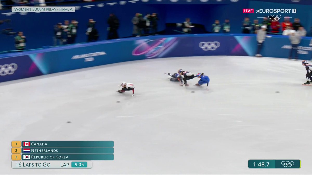 😱 LA NARANJA 𝑬𝑺𝑻𝑹𝑶𝑷𝑬𝑨𝑫𝑨 😬 Caída de Países Bajos en los 3.000M de pista corta femeninos y Corea del Sur se lleva el oro en la prueba #MilanoCortina2026