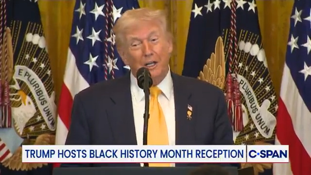 President Trump on the death of Rev. Jesse Jackson, at the White House Black History Month reception: "Jesse was a piece of work…but he was a good man, he was a real hero, and I just want to pay my highest respects."