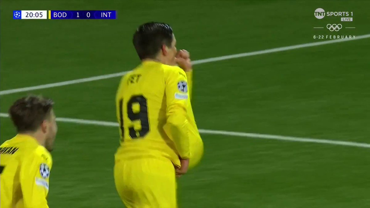 Brilliant one touch football and Bodo/Glimt take the lead against Inter 🙌 Sondre Brunstad Fet gets his name on the scoresheet after 20 minutes! TNT Sports & discovery+ UK