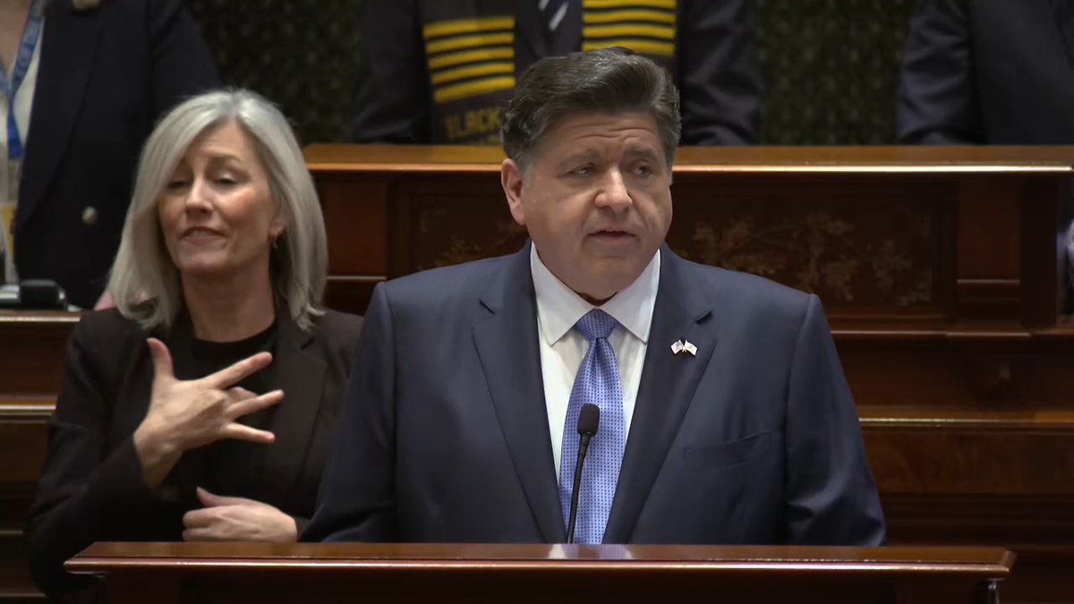 Illinois Governor JB Pritzker (D) ends his State of the State address by saying even as the Trump administration sows chaos in his state, America still loves its people back — "just not in the way you're used to hearing." "It's not speaking in anthems, or flags, or ostentatious displays of patriotism. It will never come from the people who say the only way to love America is to hate Americans. Love is found in every act of courage, large and small, taken to preserve the country we once knew. You will find it in homes and schools and churches and art. It is there; it has not been squashed."