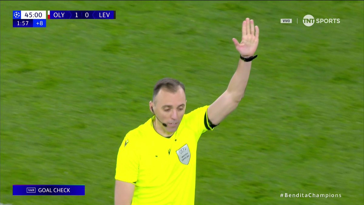 ¡Nos ahorramos el grito! El Kaabi había marcado pero el VAR señaló offside. Olympiacos FC 0-0 Bayer 04 Leverkusen