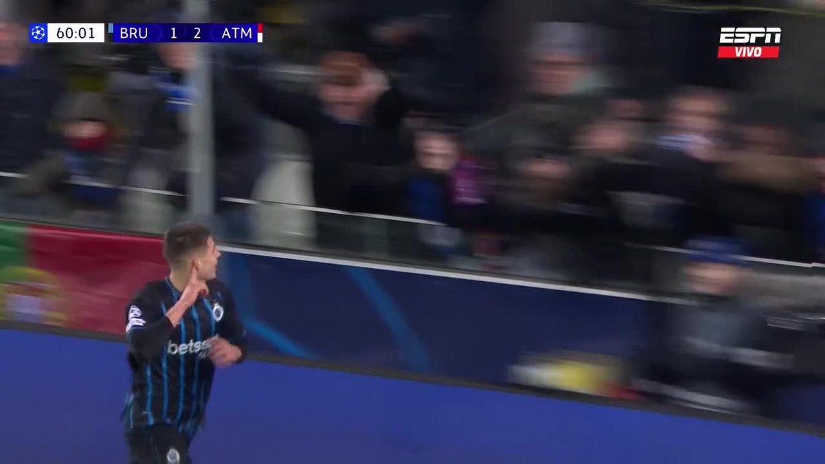 ‼️⚽️ El GOL DE NICOLÒ TRESOLDI para el empate de Brujas ante Atlético Madrid en Champions. Nacionalidad italiana, alemana y ARGENTINA, puede jugar en las tres selecciones. 👀