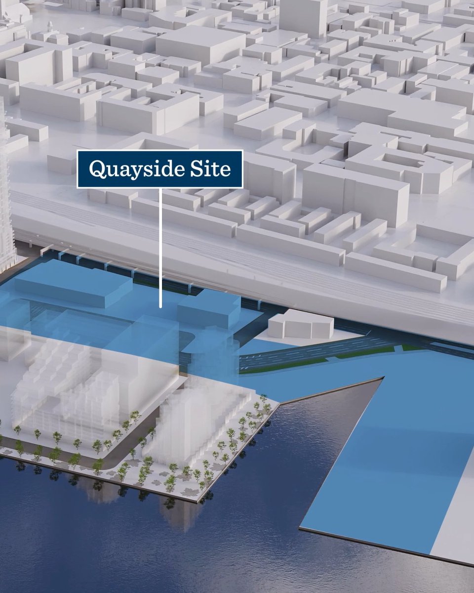 Step into the future of Toronto’s next ambitious waterfront community! Big changes are already underway at Quayside, and we’ve built a new immersive experience to help you see what’s taking shape. Waterfront Toronto is building the infrastructure and public spaces needed to support new homes at Quayside and planned transit across the eastern waterfront, and this interactive tool lets you explore that at your own pace. From greener streets to people‑first mobility and unforgettable public spaces, explore how we are laying the foundation for a vibrant new community — starting with the essential infrastructure and public realm now under construction. 💚 Leading with Ecology: lush green corridors + biodiversity 🟧 Creating Connections: new local streets + improved mobility networks 💙 Memorable spaces: inclusive public spaces + Indigenous placekeeping Whether you live nearby or just love watching the waterfront evolve, dive in and explore the future of Quayside. Let us know what you are excited about! Here's the link: Video in this post and the experience has no sound🔇 Video description: A snapshot of Quayside Infrastructure and Public realm immersive experience, introduction section, visualizing Toronto's skyline from CN Tower in downtown to the end of Queen Quay East, revealing the Quayside Project site at the end.