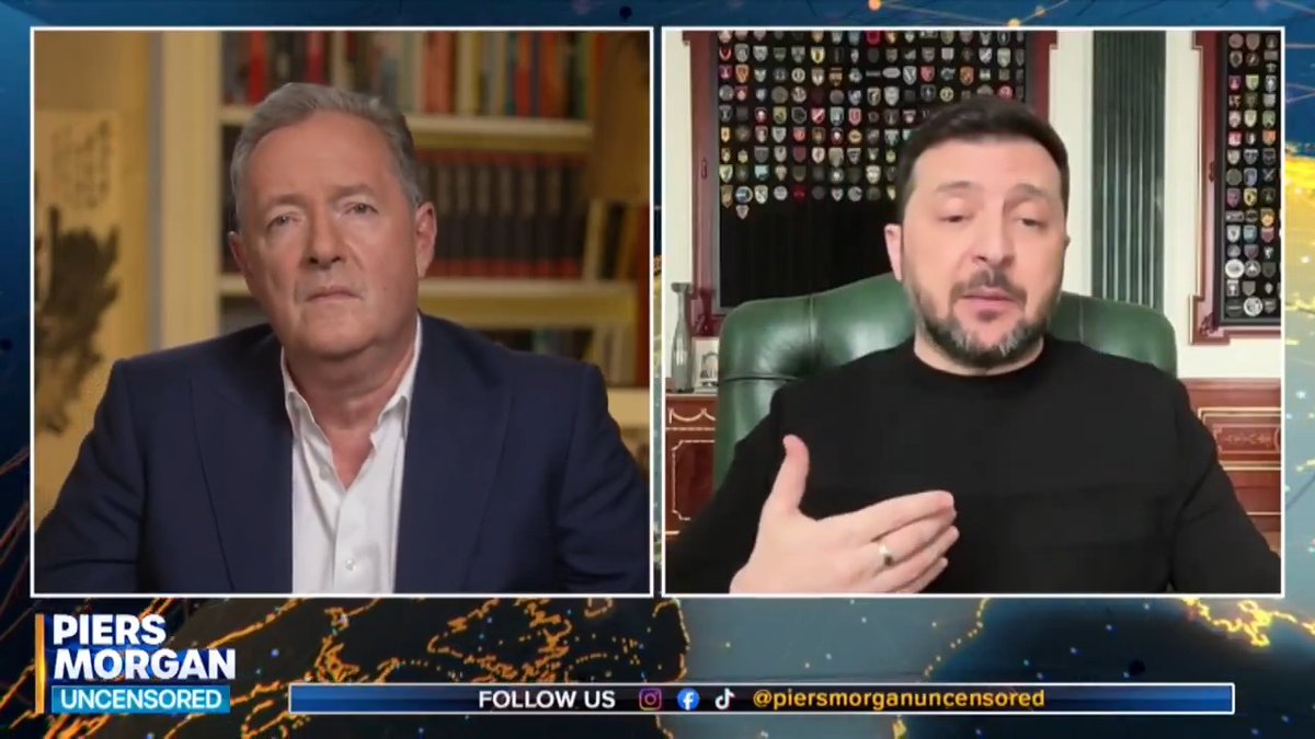 "Of course I can't trust the person who killed so many people in Ukraine and who began full-scale invasion against my nation." President Zelensky on why he will not trust Putin - watch more👇 📺 Piers Morgan | Volodymyr Zelenskyy / Володимир Зеленський