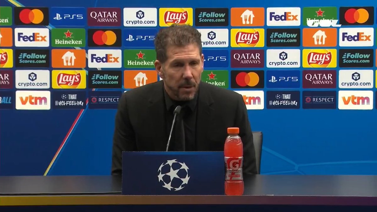 🗣️ Llamamiento del Cholo a la afición para el partido de vuelta: ❤️ "Necesitamos estar con nuestra gente. Venimos de una maratón de partidos y esa energía de nuestra casa la necesitamos. El sábado primero y el martes" #DirectoGol