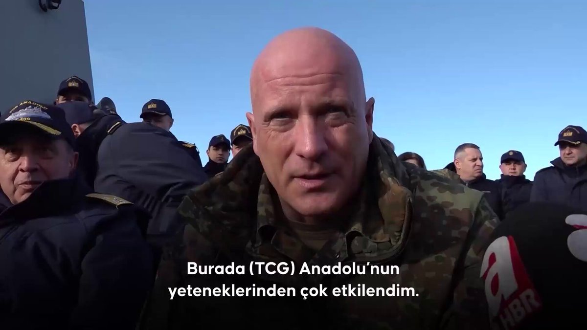 Bayraktar TB3'ü Steadfast Dart tatbikatında izleyen Alman Hava Kuvvetleri generali Ingo Gerhartz: ▪️TCG ANADOLU'nun yeteneklerinden çok etkilendim. Bu tatbikata katkıları için Türkiye'ye minnettarım. (Anadolu Ajansı)