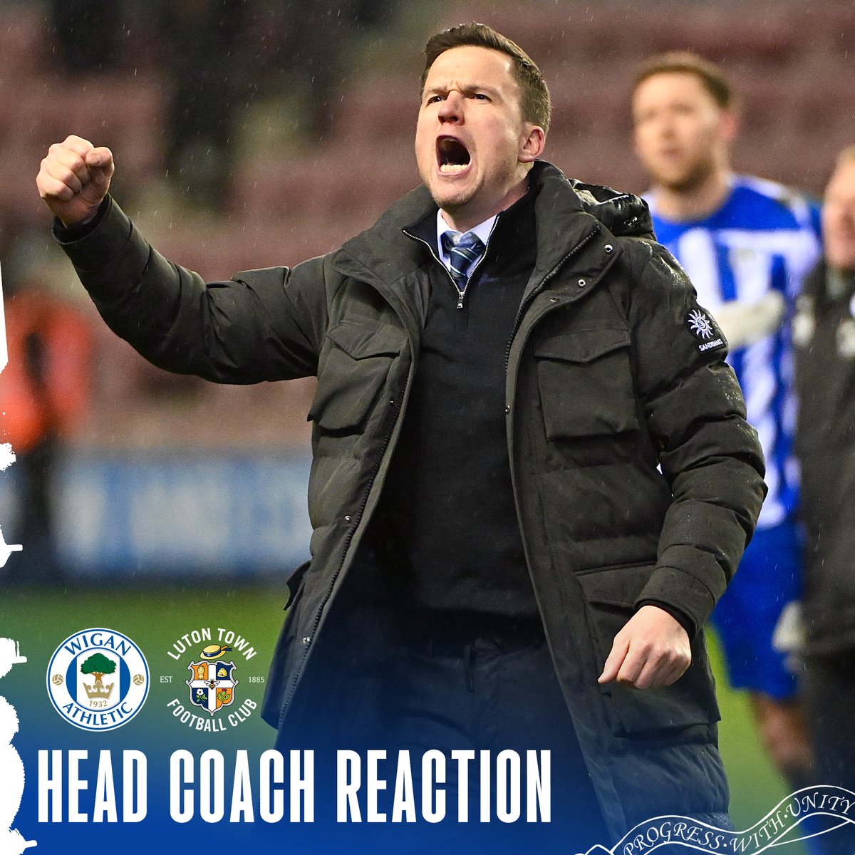 First game back at the Brick: ✅ First win: ✅ 📺 Watch Gary Caldwell's post-match reaction. 👇 #wafc 🔵⚪️