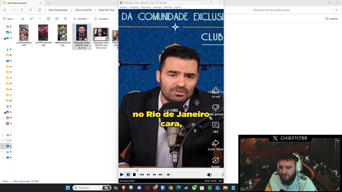 A hipocrisia do MBL sobre Carnaval, antes era de bandidos, hoje, estão de mão dadas com eles.