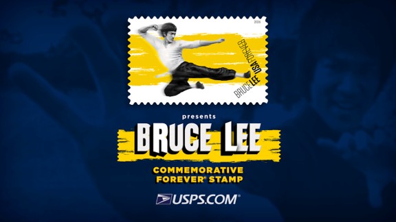 Today, USPS unveils the Bruce Lee Forever® stamp, honoring the legendary martial artist, actor, and cultural trailblazer. From redefining action cinema to breaking barriers for Asian representation, Bruce Lee inspired generations through strength, discipline, and fearless self-expression. His legacy continues to move the world forward. Order yours and other stamp inspired products: Bruce Lee Bruce Lee Foundation Brandon Bruce Lee Ronny Chieng The Asian American Foundation