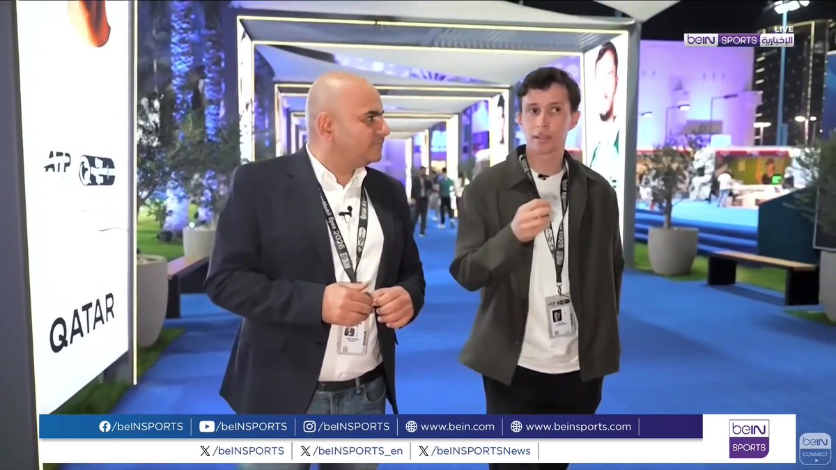 🎥تقرير خاص | عمر عبدو مديرِ العلاقات العامة في رابطة محترفي التنس يتحدث عن تجربته مع اللاعبين والإعلاميين في عالم التنس المحترف لمراسلنا صفوان أبو شنب Safwan Abushanab