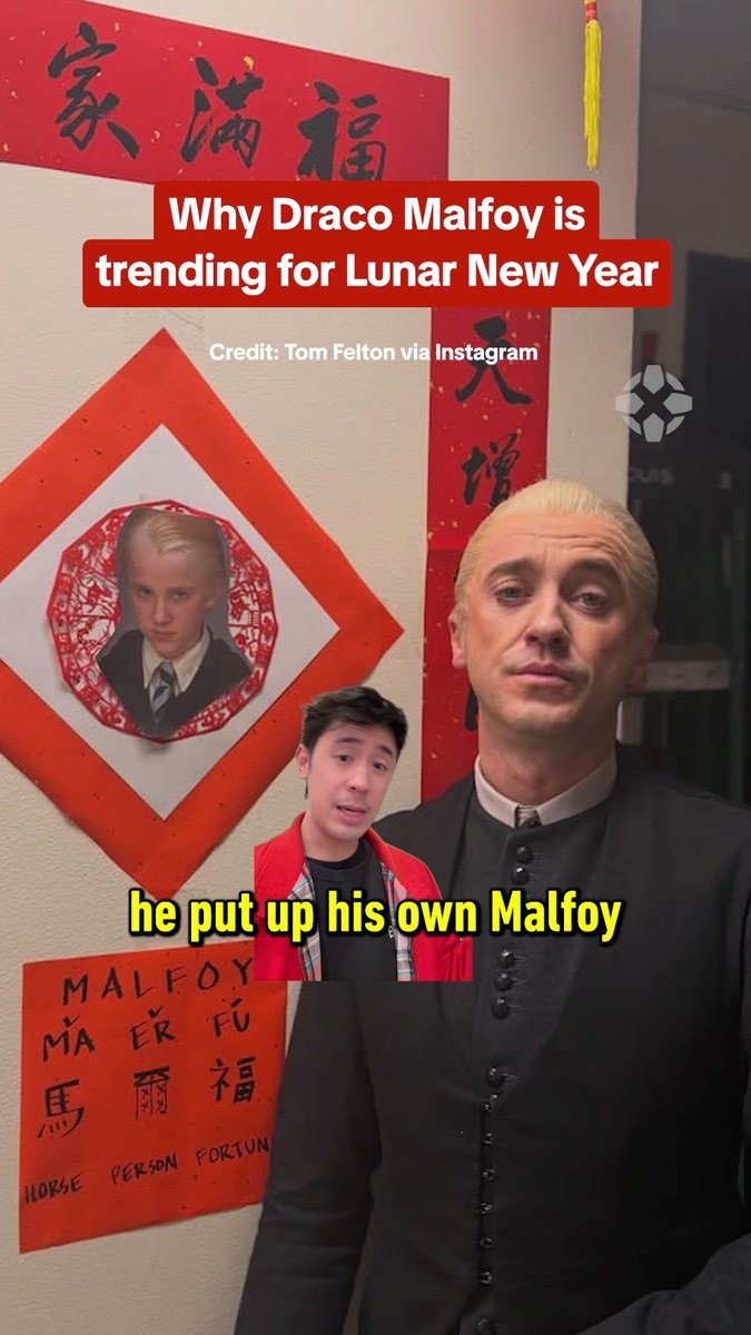 Happy Chinese New Year, Potter! Here's why Draco Malfoy has appeared all over China for lunar new year celebrations: