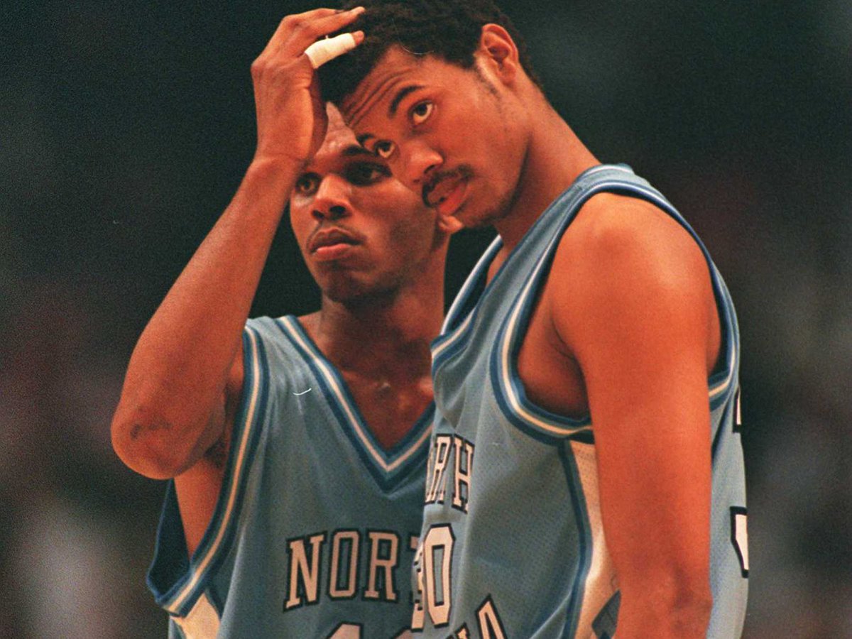 Throwback to Jerry Stackhouse and Rasheed Wallace as North Carolina Tarheels 🔥
