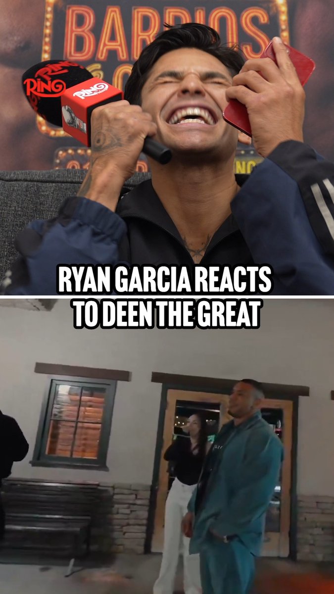 Ryan Garcia gives his reaction to the viral Deen the Great moments from this week 👀 The Ring: High Stakes | Exclusively on DAZN | Feb 21st in Las Vegas 🥊