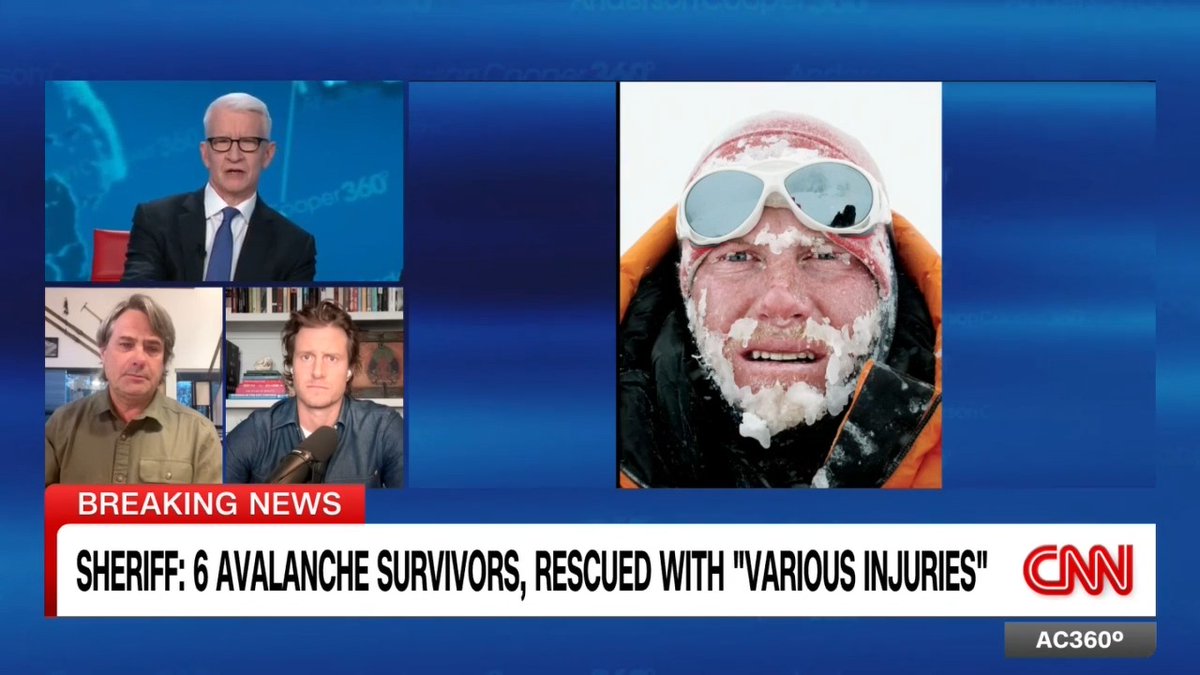 Anderson speaks to a certified avalanche safety instructor and a former professional climber who survived a 2011 avalanche after at least 8 backcountry skiers are killed by a wall of snow in the Sierra Nevada Mountains.