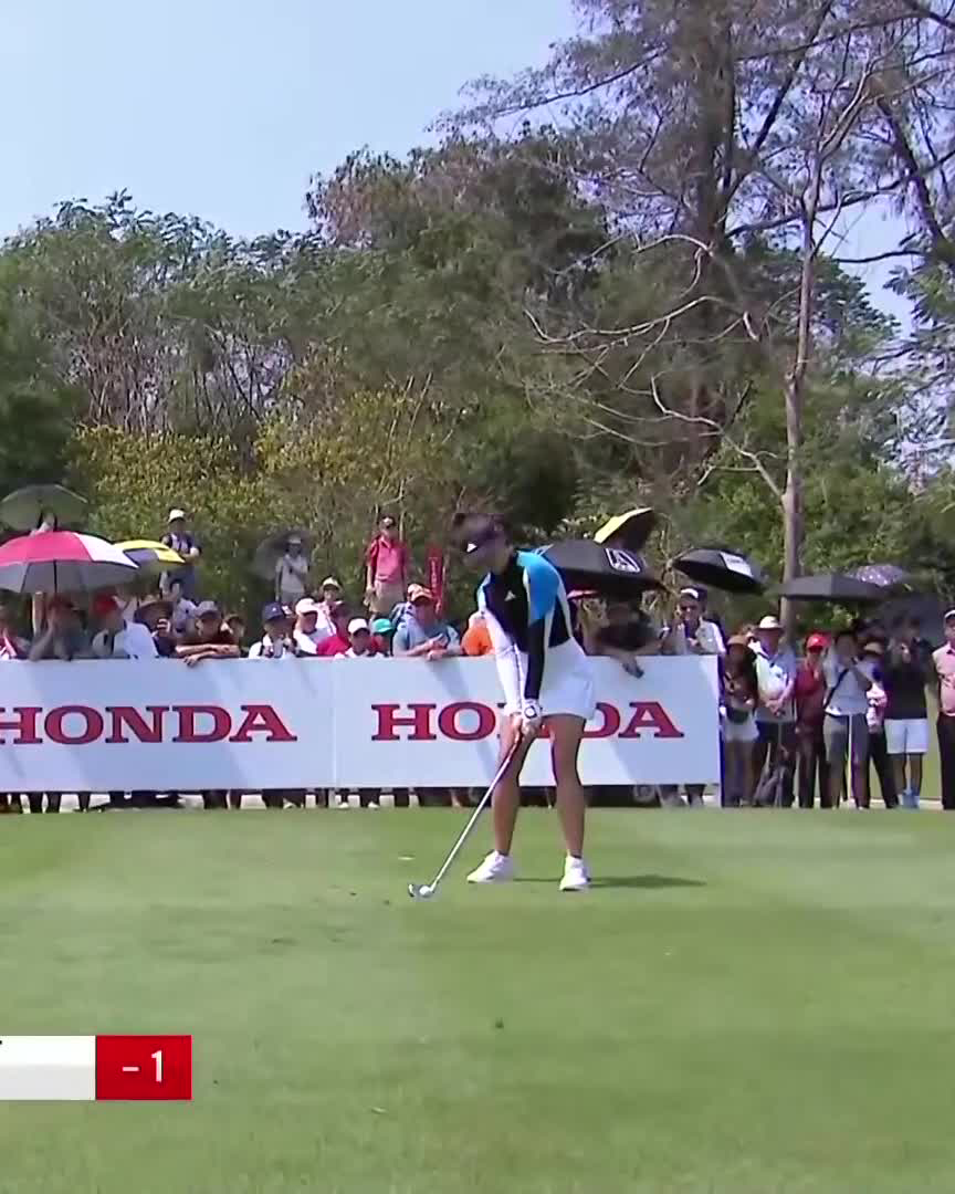 Linn Grant is shooting darts 🎯 Watch now on Golf Channel 📺