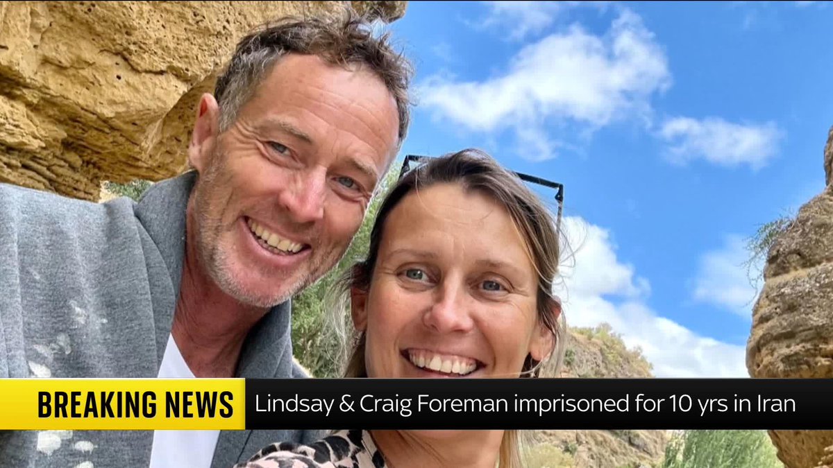BREAKING: British nationals Lindsay and Craig Foreman have been sentenced to 10 years in prison over allegations of espionage in Iran Sky's Graham Stothard 🎥 has more on the story. Read more: 📺 Sky 501, Virgin 602, Freeview 233 and YouTube