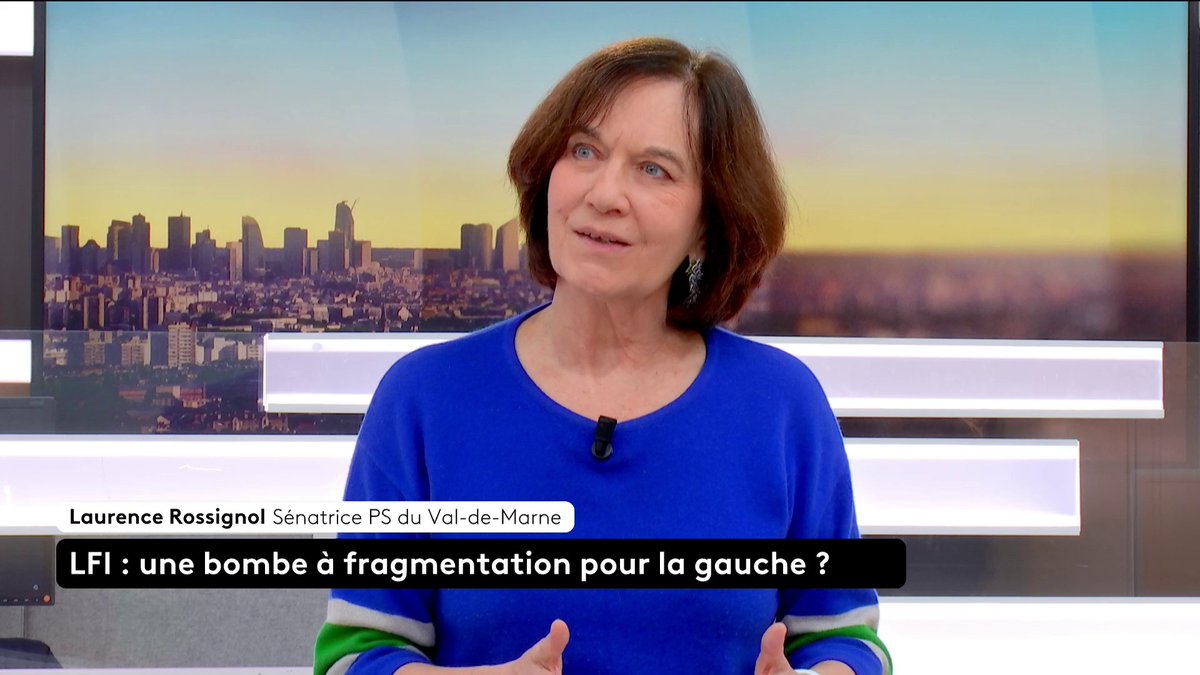 🔴 🗣 "La France insoumise est un boulet pour la gauche et c'est aussi un handicap pour lutter contre le Rassemblement national", assure la sénatrice PS Laurence Rossignol, qui ajoute qu'"aucun accord n'est possible avec LFI" dans les élections à venir. #canal16