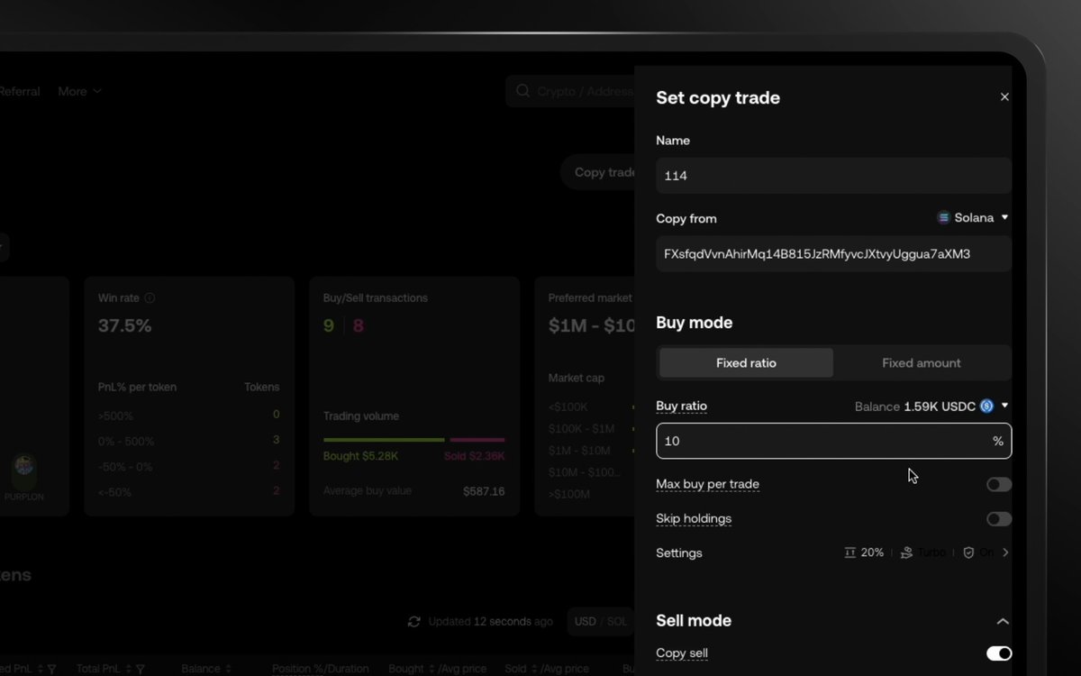 See a trader crushing it? Move with them. Copy Trading lets you mirror positions on Solana and BSC while keeping custody in your hands. Set your own size. Manage your own risk.