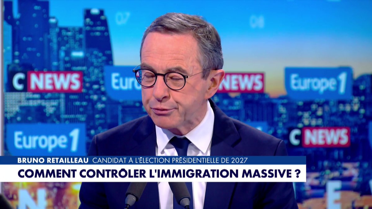 .Bruno Retailleau, président des LR : "Si on ne révise pas la Constitution, on ne pourra pas reprendre le contrôle de l'immigration. Il faut changer de régime", dans #LaGrandeITW sur #Europe1