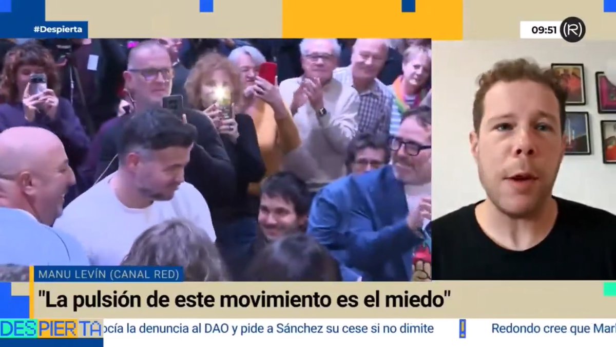 "El miedo no puede ser el pegamento de un proyecto de izquierdas" Manu Levin sobre el acto de Emilio Delgado y Gabriel Rufián 👇🏽 📺 DESPIERTA!