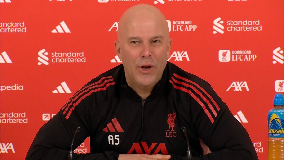 Arne Slot confirms Jeremie Frimpong will not be available for Liverpool this weekend but hopes he will be back next week 🎙️