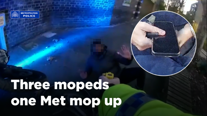 Three mopeds, three very bad getaway plans. Caught by the interceptors in under two minutes and it was game over.