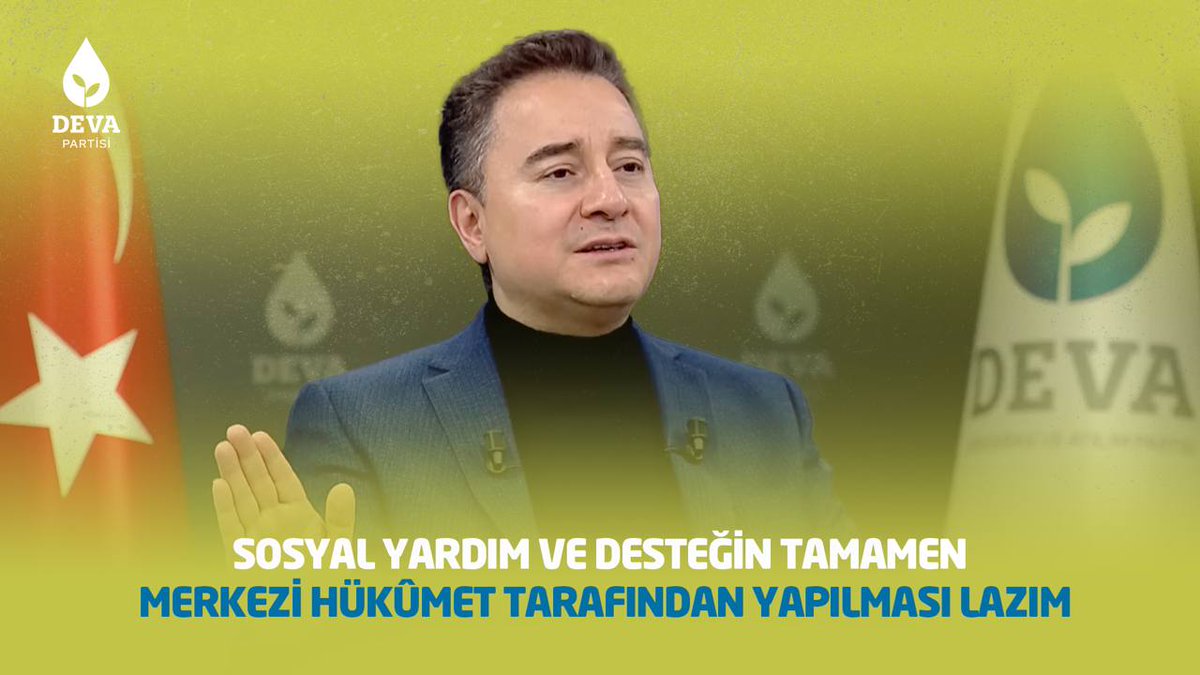 Ali Babacan: “Baktılar ki AK Parti sosyal yardımlarla en fakir kitleyi bir şekilde kendine bağladı, muhalefet belediyeleri de sosyal yardım alanına girdi. Sosyal yardım ve desteğin adil bir şekilde tamamen merkezi hükûmet tarafından yapılması lazım. Belediyelerin de asli görevleri olan yol, altyapı, çöp toplama gibi alanlara yoğunlaşması lazım.”