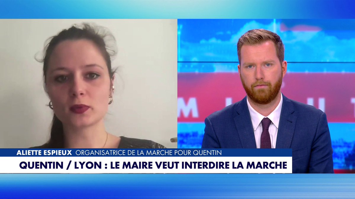 «Nous n'avons pas entendu le maire de Lyon sur les liens entre la Jeune Garde et LFI, nous l'entendons en revanche rugir pour tenter d'interdire un hommage calme et pacifique», se désole Aliette Espieux, organisatrice de la marche pour Quentin , dans #60MinutesInfo