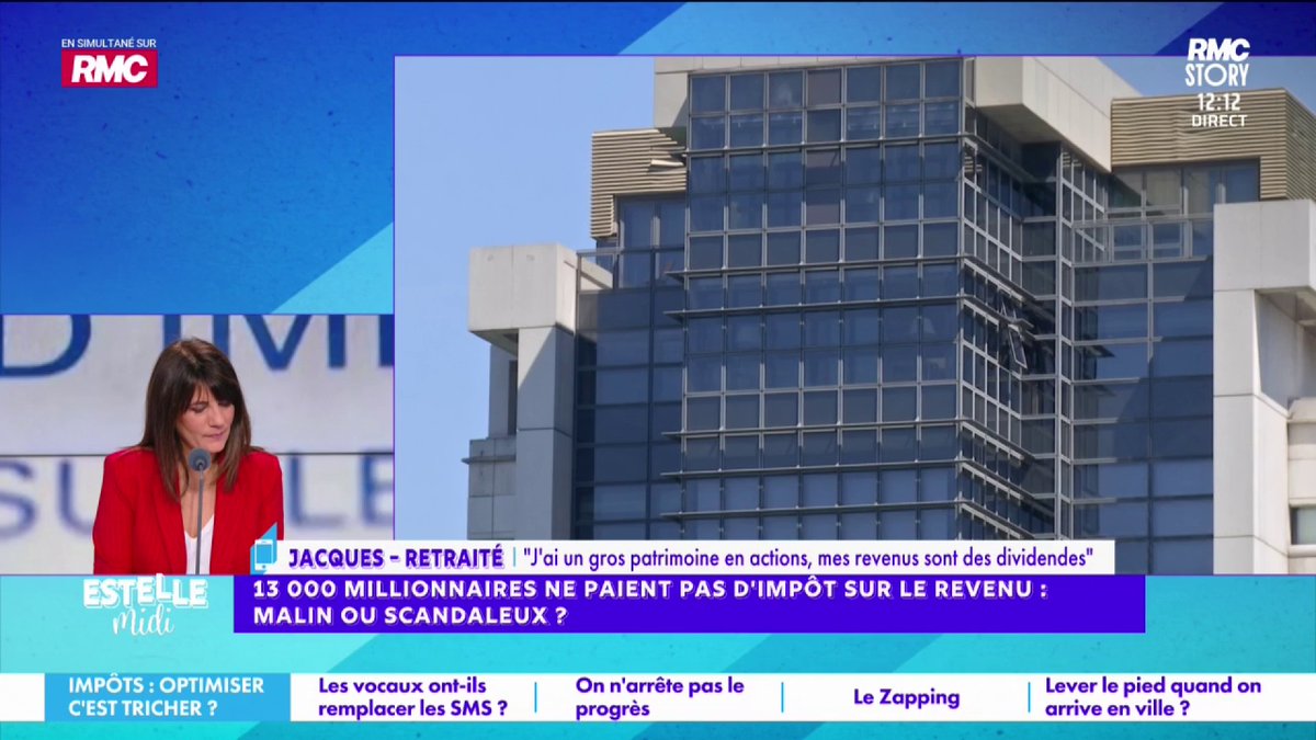 💶 Millionnaires qui ne paient pas l'impôt sur le revenu 📞 Jacques : "J'en ai marre qu'on m'oppose à des gens qui paient l'impôt sur le revenu ! Je paie des impôts sur mes dividendes à hauteur de 30%, je ne suis pas un privilégié ! Je vis correctement, environ 5 000€ par mois"