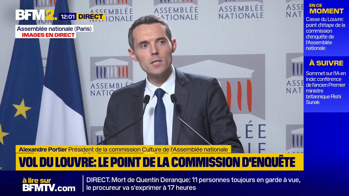 Le Louvre est devenu un "État dans l'État", le ministère de la Culture doit "reprendre la main", assure la commission d'enquête de l'Assemblée sur la sécurité des musées #BFM2