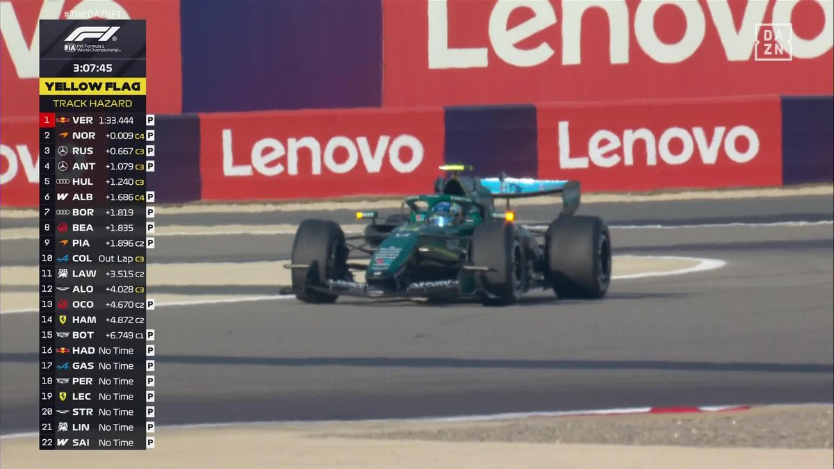 El AMR26 se para en plena simulación de carrera de Fernando Alonso #TestDAZNF1 #F1Testing 🏁