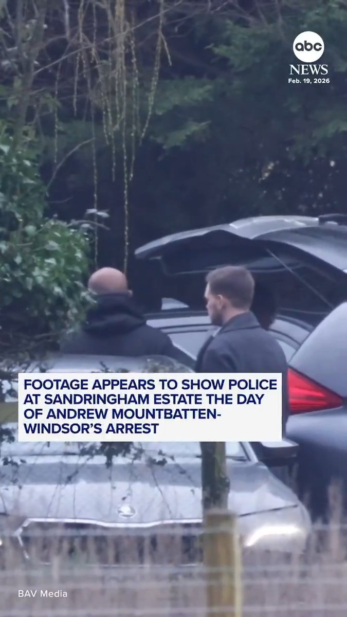 Footage showed what appeared to be police officers arriving to Wood Farm on the Sandringham estate in several unmarked vehicles the day of Andrew Mountbatten-Windsor's arrest. Read more: