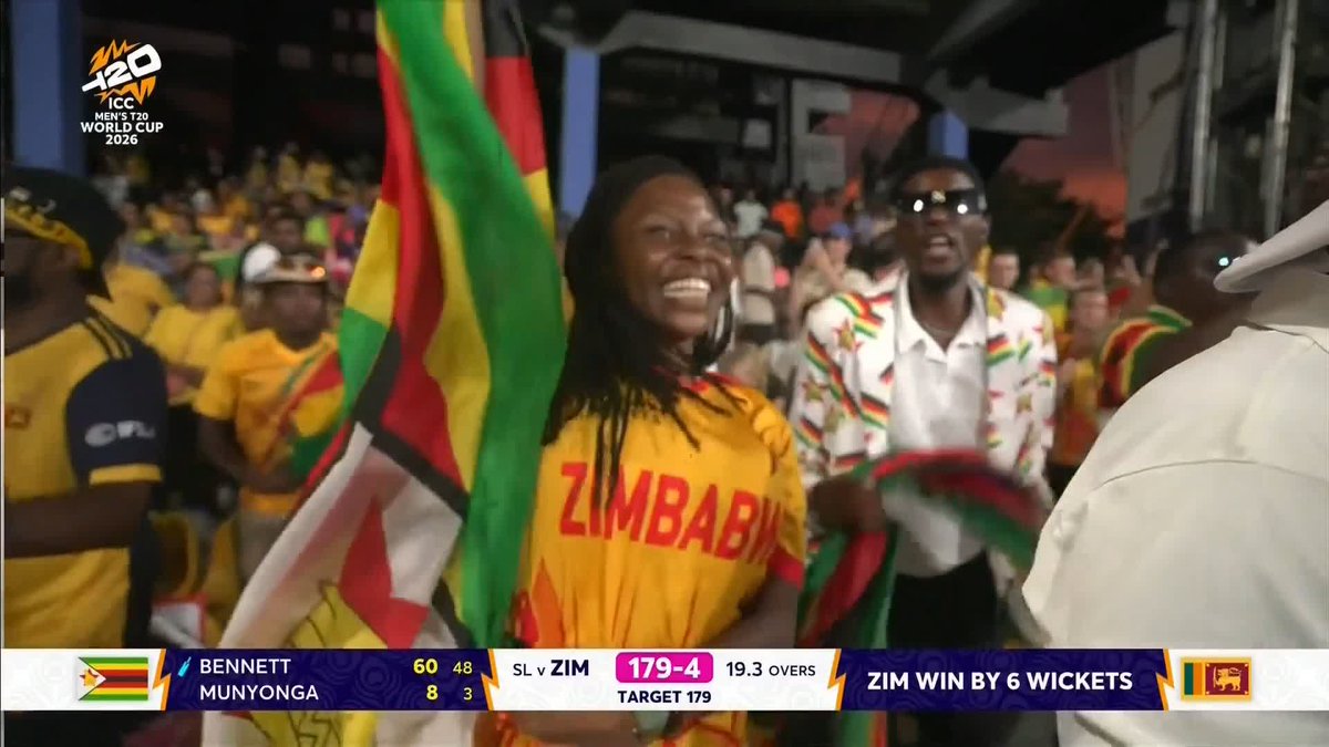 Zimbabwe seal another famous victory to remain undefeated in the T20 World Cup group stages! 🇿🇼