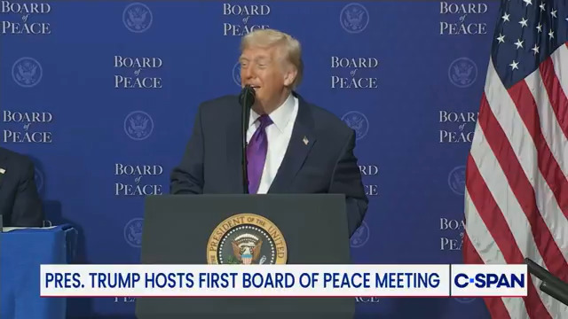 President Trump at inaugural Board of Peace meeting: "I'm going to be going to China in April…that's going to be a wild one…We have to put on the biggest display you've ever had in the history of China. "