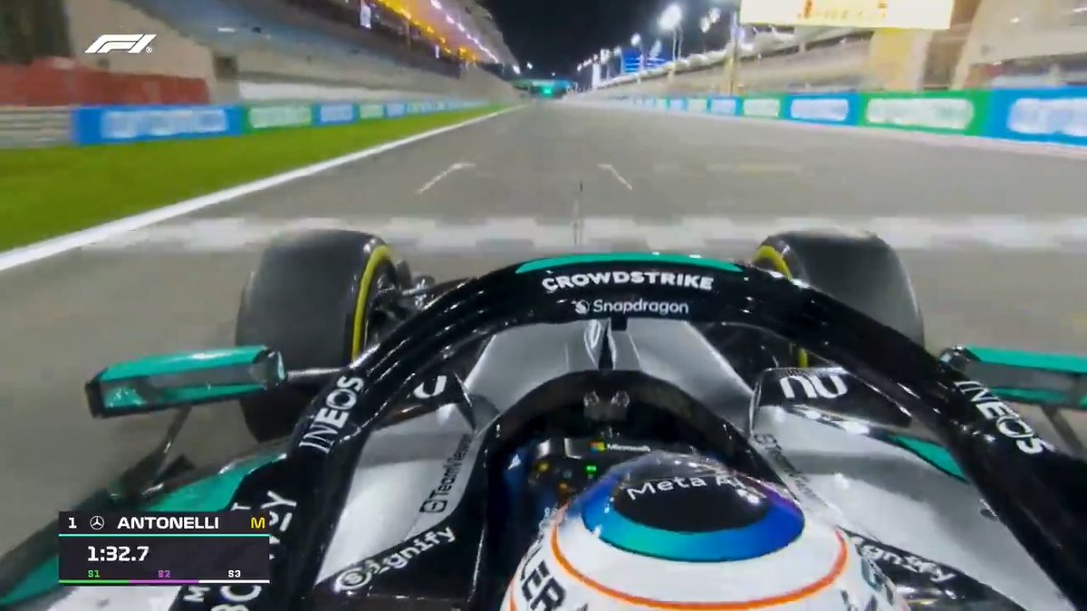 Ride onboard with Kimi Antonelli as he set the fastest lap time on Thursday ⏱️ #F1 #F1Testing Mercedes-AMG PETRONAS F1 Team